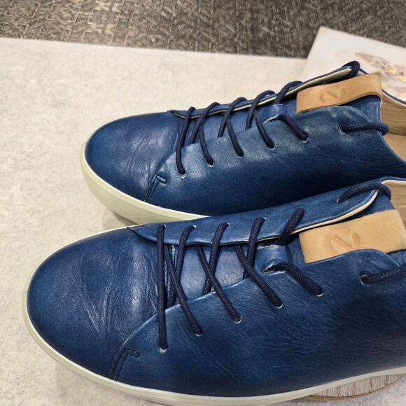? ECCO Soft 7 Men\'s Leather Sneaker. Blue Size 11. $170 new. main image 14